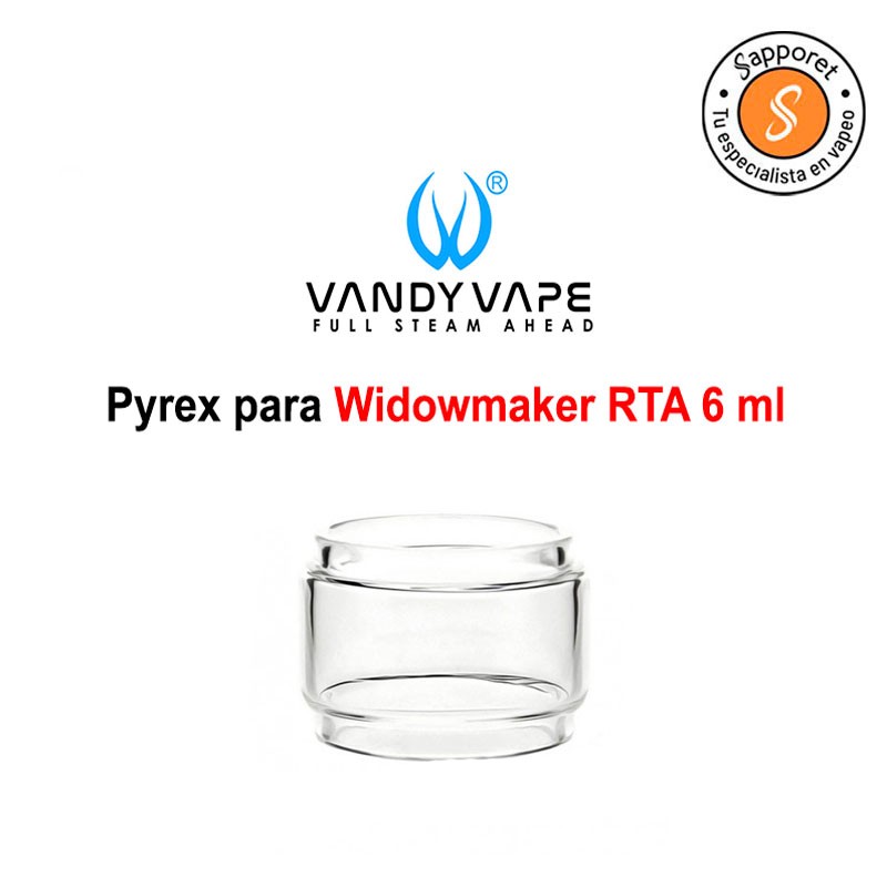 WIDOWMAKER RTA PYREX 6ML - VANDY VAPE repuesto del cristal.