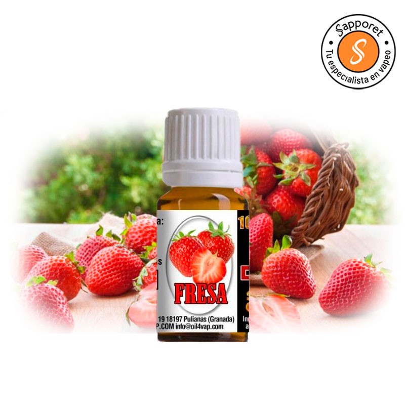 OIL4VAP - Aroma Fresa 10ml, aroma frutal muy rico con un sabor a fresas excelente.