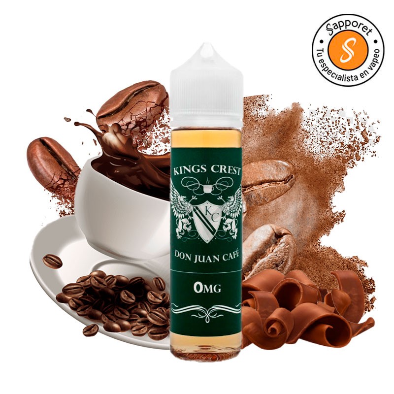 DON JUAN CAFÉ 50ML - KINGS CREST, un delicioso líquido para vapear de café con chocolate