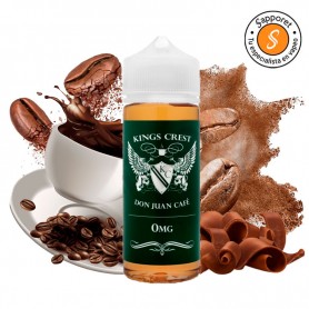 Don Juan Café 100ml - Kings Crest, delicioso líquido para vapear de café con virutas de chocolate.