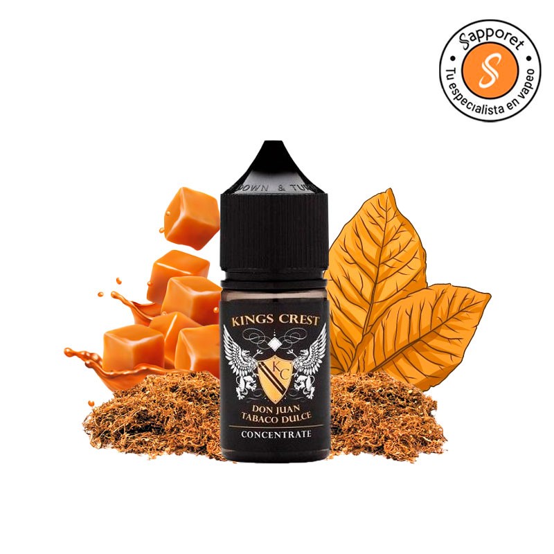 Kings Crest - Aroma Concentrado Don Juan Tabaco Dulce 30ml, para tu alquimia el mejor tabaco dulce del mercado.