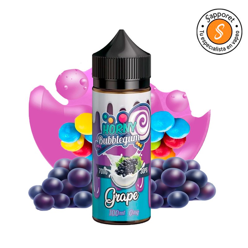 Horny Bubblegum Grape 100ml - Horny Flava, delicioso líquido de chicle de uva para vapeo.