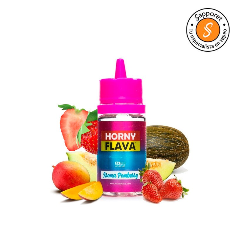 Horny Flava - Aroma Pomberry 30ml, aroma frutal de melón, mangostino y fresas para vapeo.
