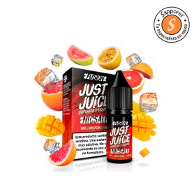 fusion mango orange on ice de Just Juice es el líquido para vapear con sales de nicotina ideal para todo amantes de los frutales