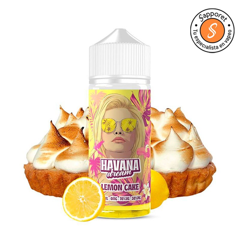 lemon cake de havana dream es un líquido de tarta de limón ideal para disfrutar en cigarrillo electrónico.