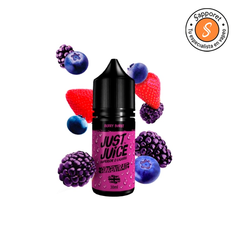 berry burst es un fantástico aroma de frutos del bosque para disfrutar en tu vapeo diario gracias a Just Juice