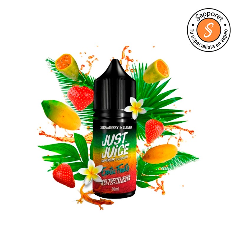 Strawberry Curuba 30ml aroma de Just juice es un fantástico aroma tropical para disfrutar en tu vapeo diario