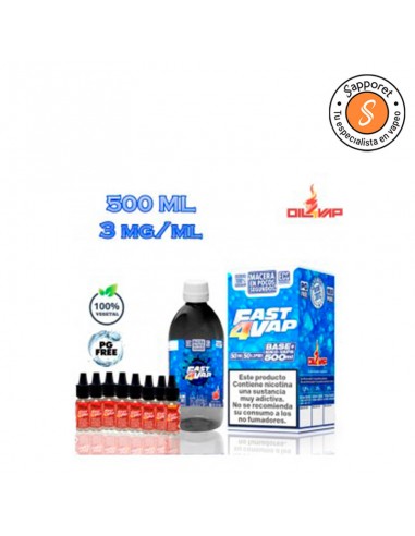 Base Pack 500ml Fast4vap 20PDO/80VG - 3mg/ml - Oil4vap
