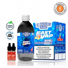 Base Pack 200ml Fast4vap 80VG/20PDO - 1.5mg/m - Oil4vap | Sapporet Vapea Cigarrillo electrónico