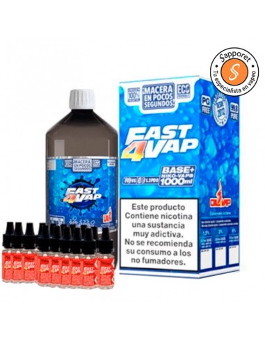 Base pack 1l 70 30 fast4vap de maceración rápida para disfrutar de tus aromas de alquimia en tiempo record.