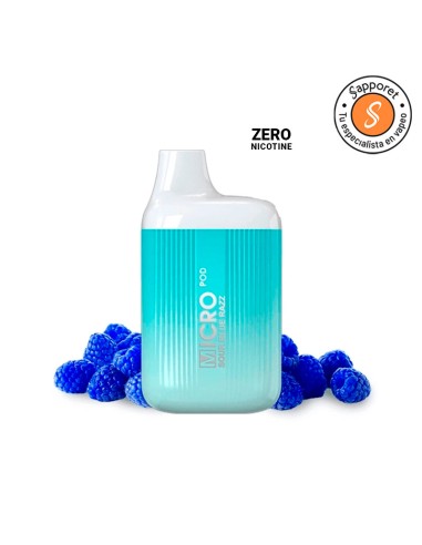 Pod desechable Sour Blue Raspberry Zero Nicotina - Micro Pod|Sapporet