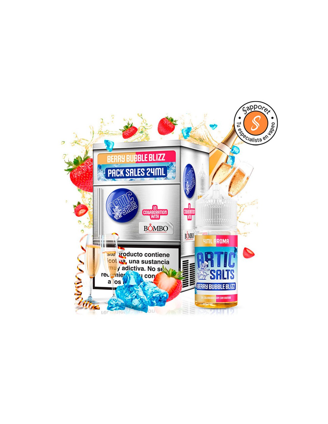 Berry Bubble Blizz + Nicokits (Pack de sales) - Artic Salts | Sapporet.