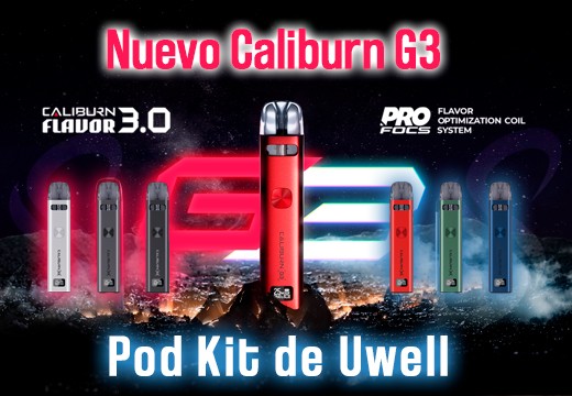 Nuevo Caliburn G3 Pod Kit de Uwell
